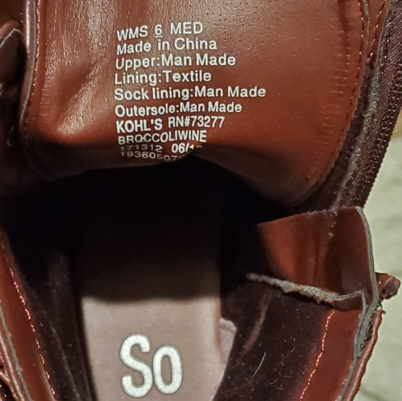 SO Broccoli combat boots.  Color wine /size 6. - Picture 6 of 6